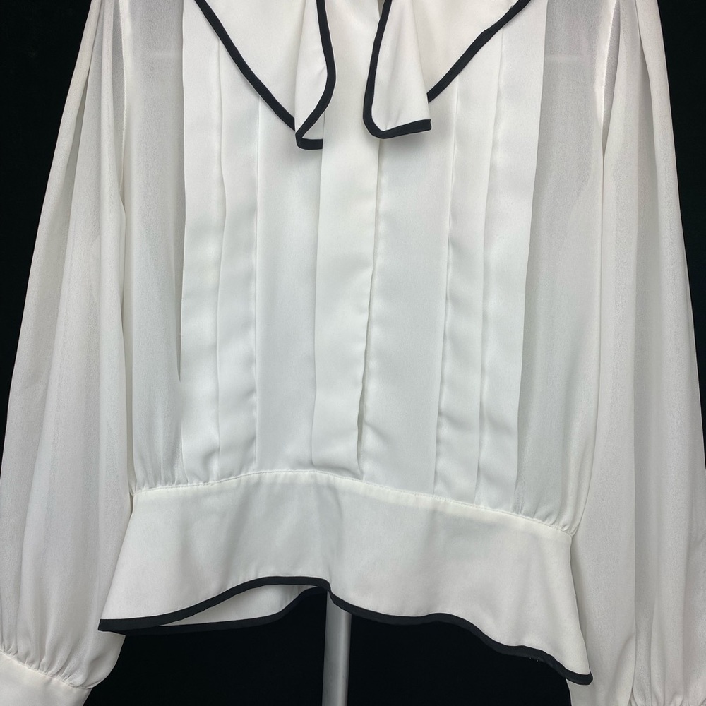 Josephine black ribbed blouse